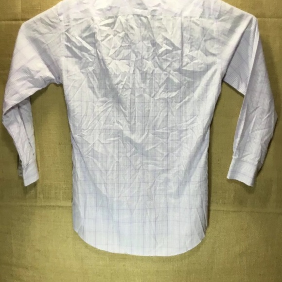 Charles Tyrwhitt 16/33 Non Iron Lilac Plaid Check - Picture 6 of 7